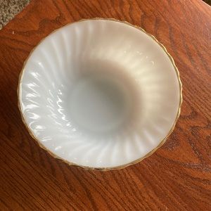 Perfect vintage milk glass Fire King serving bowl
